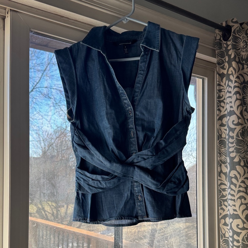 Dark Blue Denim Top